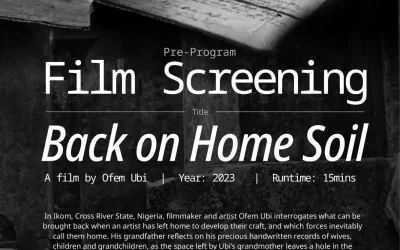 CCA Lagos to Host Screening of Back on Home Soil by Ofem Ubi